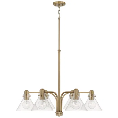 Capital Lighting Greer 6 Light Chandelier 33" Aged Brass