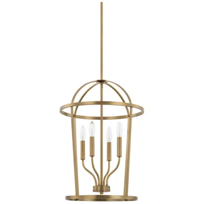 Capital Lighting Greyson 16" Wide Aged Brass 4-light Foyer Pendant