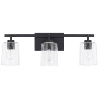 Capital Lighting Greyson 24 1/2" Wide Matte Black 3-light Vanity Bath Light