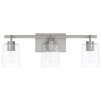Capital Lighting Greyson 24 1/2"w Brushed Nickel 3-light Vanity Bath Light