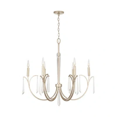 Capital Lighting Gwyneth 6 - Light Candle Style Classic Chandelier In Gold