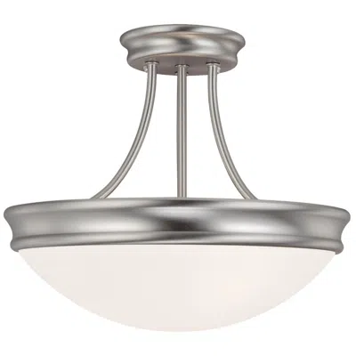 Capital Lighting Hansen 3 Light Semi Flush 14" Matte Nickel