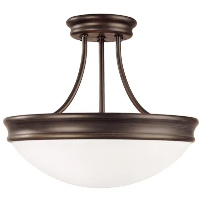 Capital Lighting Hansen 3 Light Semi Flush 14" Oil Rubbed Bronze