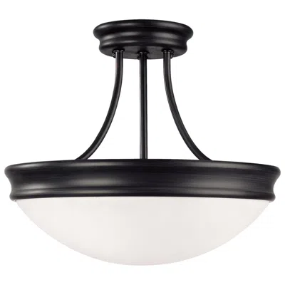 Capital Lighting Hansen 3 Light Semi-flush 14" Matte Black