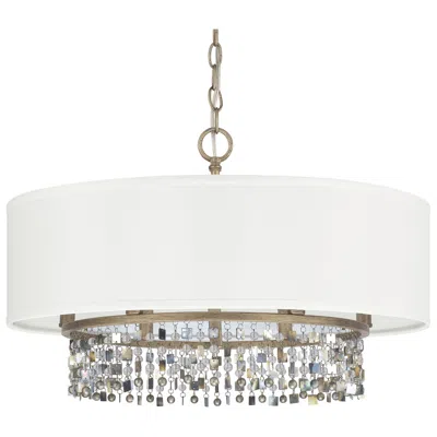 Capital Lighting Harper 24" Wide Brushed Gold Metal 6-light Pendant
