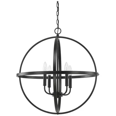 Capital Lighting Hartwell 23" Wide Matte Black 4-light Pendant