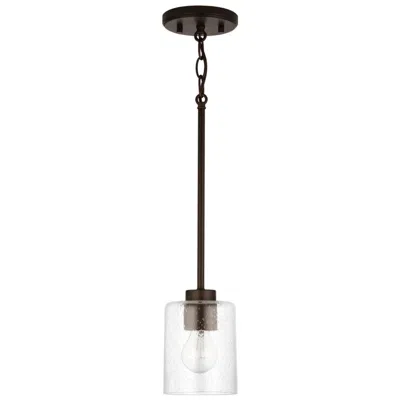 Capital Lighting Homeplace Greyson 4 3/4" Bronze Clear Glass Pendant
