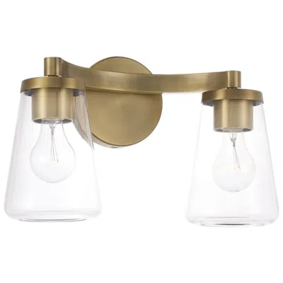 Capital Lighting Homeplace Lighting Aaron 2 Light Vanity 15" Aged Brass