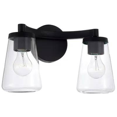 Capital Lighting Homeplace Lighting Aaron 2 Light Vanity 15" Matte Black