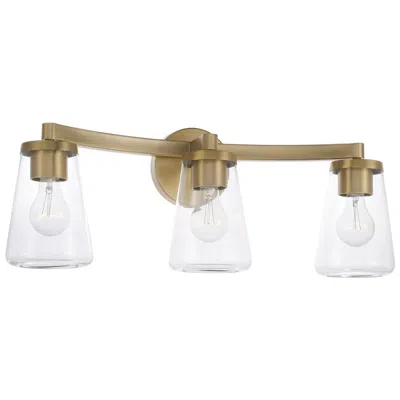 Capital Lighting Homeplace Lighting Aaron 3 Light Vanity 24.25" Aged Brass