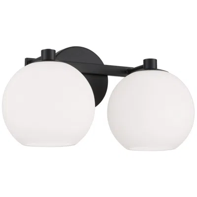 Capital Lighting Homeplace Lighting Ansley 2 Light Vanity Matte Black In Multi