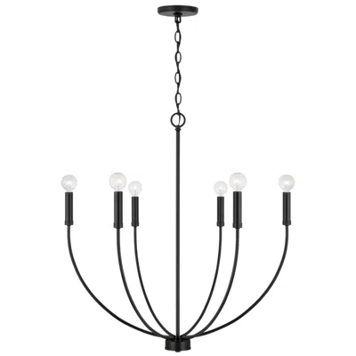 Capital Lighting Homeplace Lighting Ansley 6 Light Chandelier 30.25" Matte Black