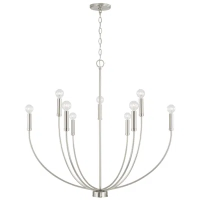 Capital Lighting Homeplace Lighting Ansley 9 Light Chandelier 35.25" Brushed Nickel