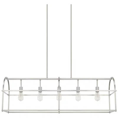 Capital Lighting Homeplace Lighting Aubrey 5 Lig Linear Chandelier 45.75" Brushed Nickel