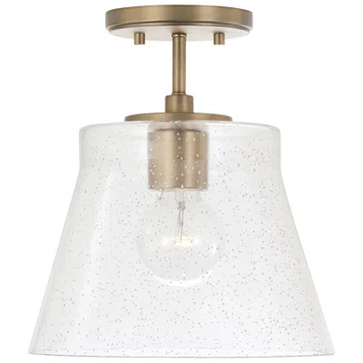 Capital Lighting Homeplace Lighting Baker 1 Light Pendant 10.5" Aged Brass
