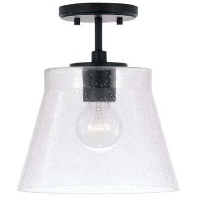 Capital Lighting Homeplace Lighting Baker 1 Light Pendant 10.5" Matte Black