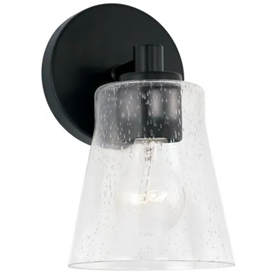 Capital Lighting Homeplace Lighting Baker 1 Light Sconce Matte Black In Animal Print