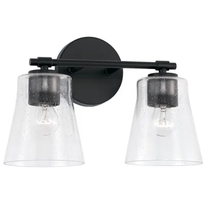 Capital Lighting Homeplace Lighting Baker 2 Light Vanity 14.25" Matte Black