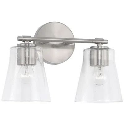 Capital Lighting Homeplace Lighting Baker 2 Light Vanity Brushed Nickel In Silver