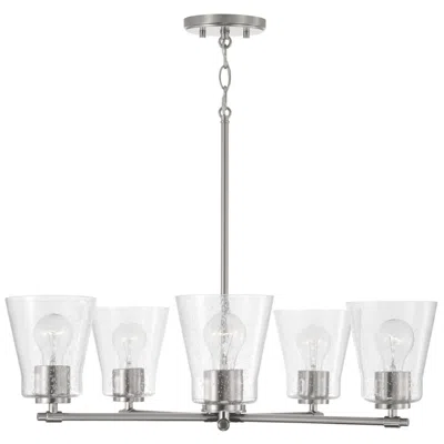 Capital Lighting Homeplace Lighting Baker 5 Light Chandelier 27" Brushed Nickel