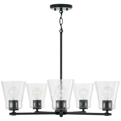 Capital Lighting Homeplace Lighting Baker 5 Light Chandelier 27" Matte Black
