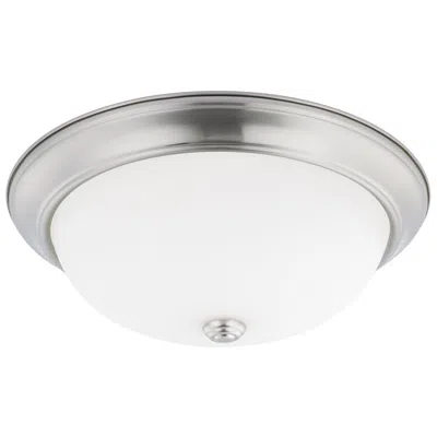 Capital Lighting Homeplace Lighting Bates 3 Light Flush 14.75" Brushed Nickel