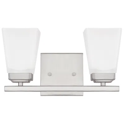 Capital Lighting Homeplace Lighting Baxley 2 Light Vanity 13" Brushed Nickel