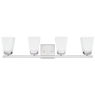 Capital Lighting Homeplace Lighting Baxley 4 Lig Vanity 30.5" Brushed Nickel