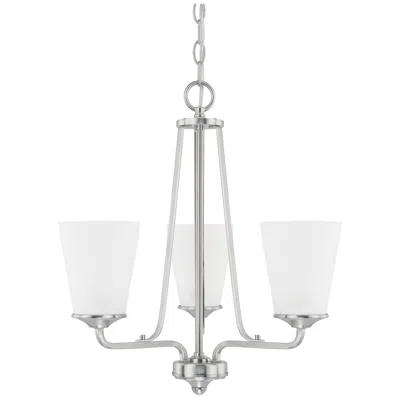 Capital Lighting Homeplace Lighting Braylon 3 Light Chandelier 18.25" Brushed Nickel