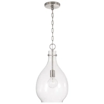 Capital Lighting Homeplace Lighting Brentwood 1 Lig Pendant 9.75" Brushed Nickel