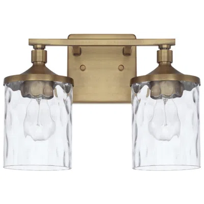 Capital Lighting Homeplace Lighting Colton 2 Light Vanity 13" Aged Brass