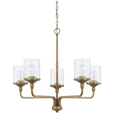 Capital Lighting Homeplace Lighting Colton 5 Light Chandelier 28" Aged Brass