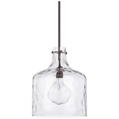 Capital Lighting Homeplace Lighting Crawford 1 Light Pendant 11.75" Bronze