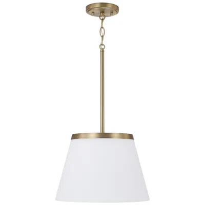 Capital Lighting Homeplace Lighting Drake 1 Light Pendant 13.25" Aged Brass