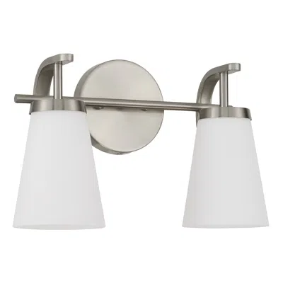 Capital Lighting Homeplace Lighting Drake 2 Light Vanity 14" Brushed Nickel