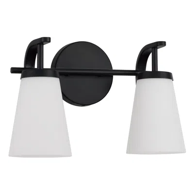 Capital Lighting Homeplace Lighting Drake 2 Light Vanity 14" Matte Black