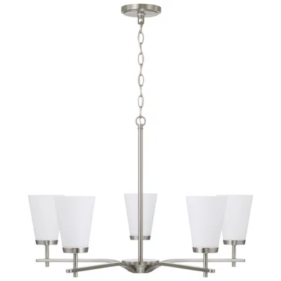 Capital Lighting Homeplace Lighting Drake 5 Light Chandelier 28" Brushed Nickel