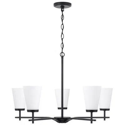 Capital Lighting Homeplace Lighting Drake 5 Light Chandelier 28" Matte Black