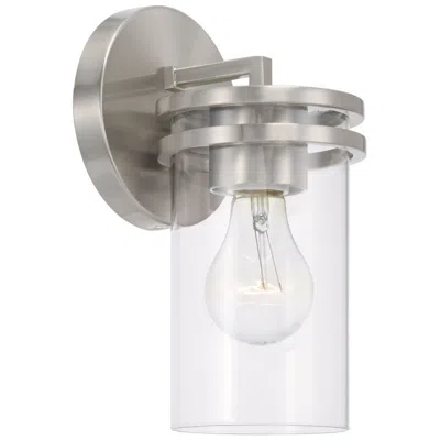 Capital Lighting Homeplace Lighting Fuller 1 Light Sconce Brushed Nickel In White