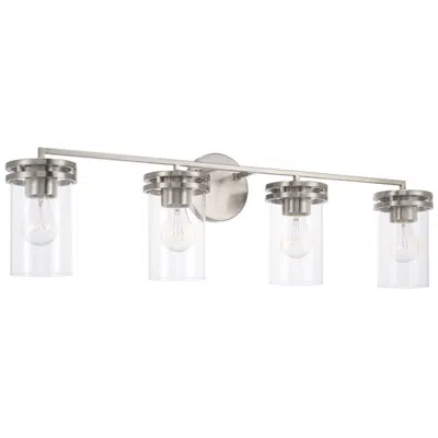 Capital Lighting Homeplace Lighting Fuller 4 Light Vanity 33.5" Brushed Nickel