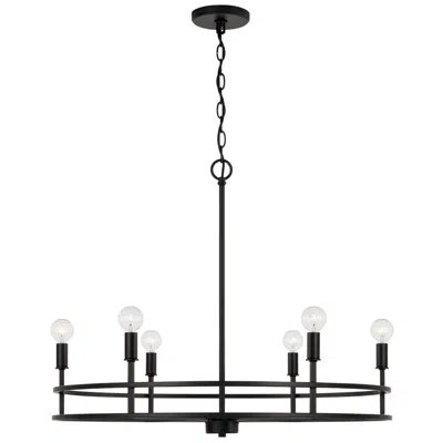 Capital Lighting Homeplace Lighting Fuller 6 Light Chandelier 28" Matte Black