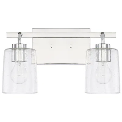Capital Lighting Homeplace Lighting Greyson 2 Light Vanity 14.5" Chrome