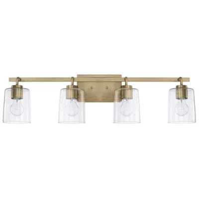 Capital Lighting Homeplace Lighting Greyson 4 Lig Vanity 34.5" Aged Brass