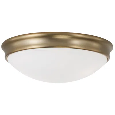 Capital Lighting Homeplace Lighting Hansen 3 Light Flush 14" Aged Brass