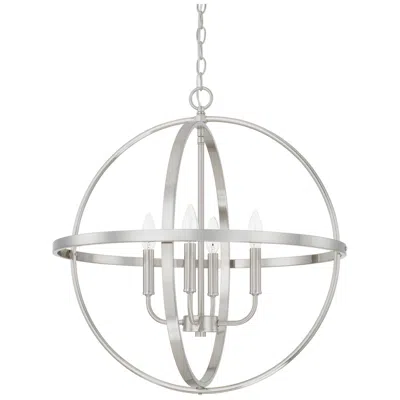 Capital Lighting Homeplace Lighting Hartwell 4 Light Pendant 23" Brushed Nickel