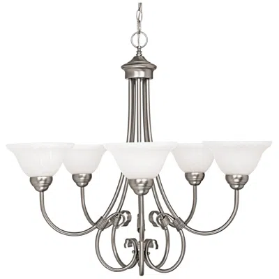 Capital Lighting Homeplace Lighting Hometown 5 Light Chandelier 29" Matte Nickel
