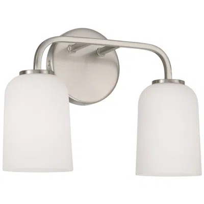 Capital Lighting Homeplace Lighting Lawson 2 Light Vanity 13.75" Brushed Nickel