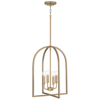 Capital Lighting Homeplace Lighting Lawson 4 Light Foyer 16" Aged Brass