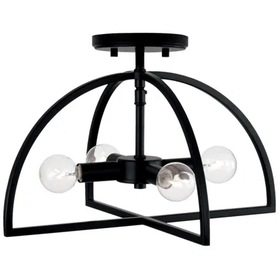 Capital Lighting Homeplace Lighting Lawson 4 Light Semi Flush 15" Matte Black