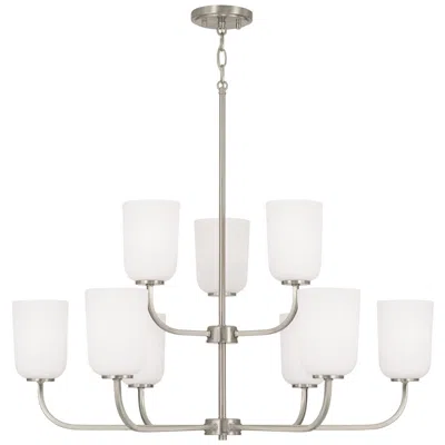 Capital Lighting Homeplace Lighting Lawson 9 Light Chandelier 32" Brushed Nickel